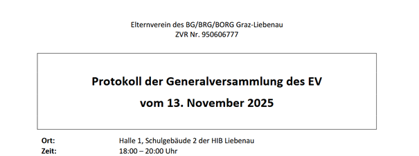 24 EV Generalversammlung