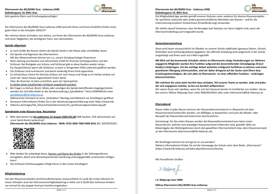 26 EV Elternbrief